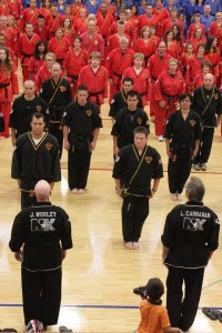 Library Image - black belts at attention